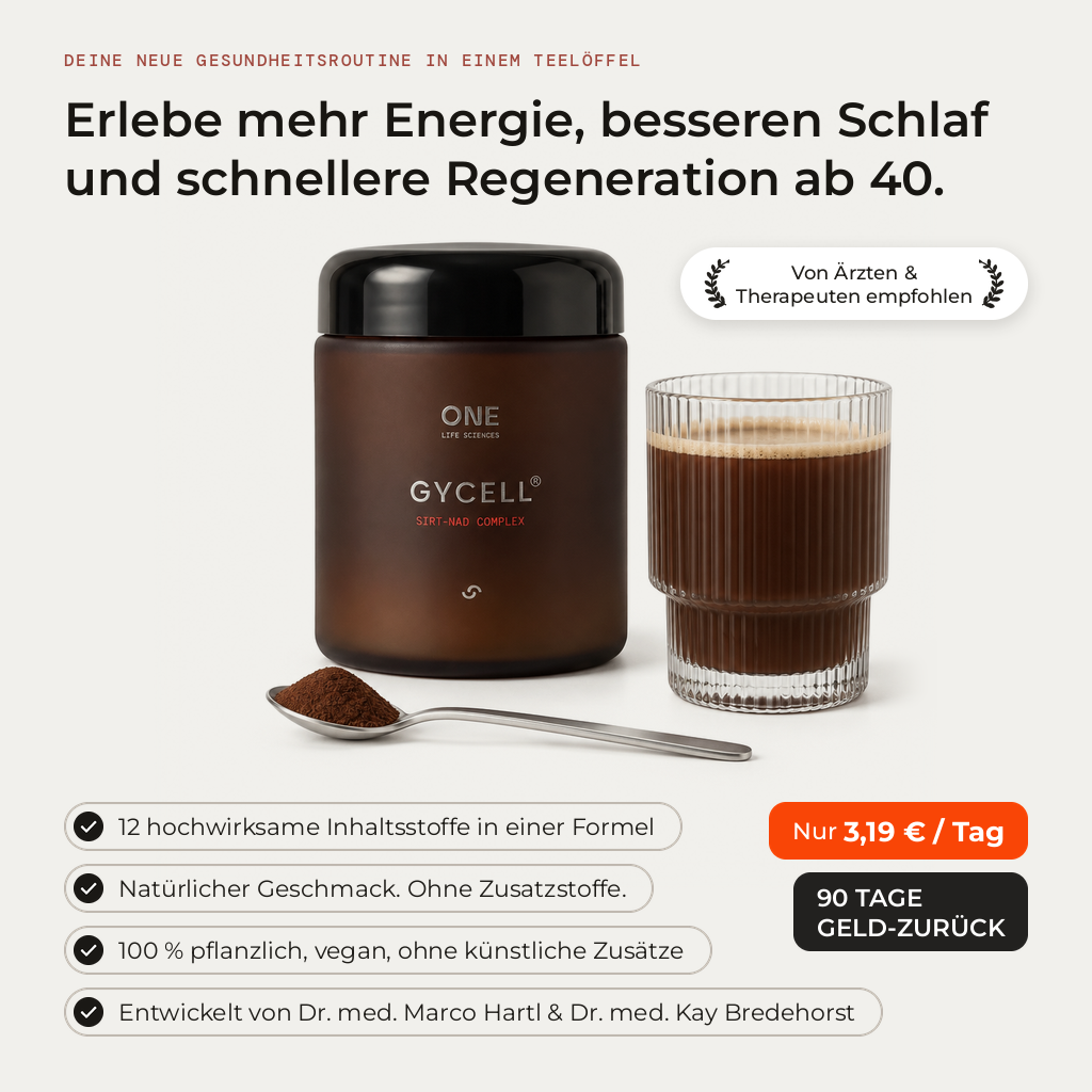 GyCell Glas mit Preis-Badge